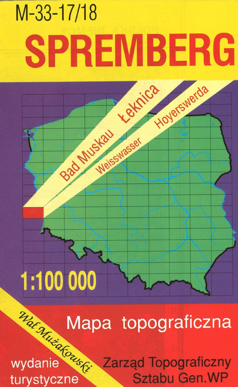 Spremberg 1:100,000 Mapa Topograficzna Polski # M-33-17/18