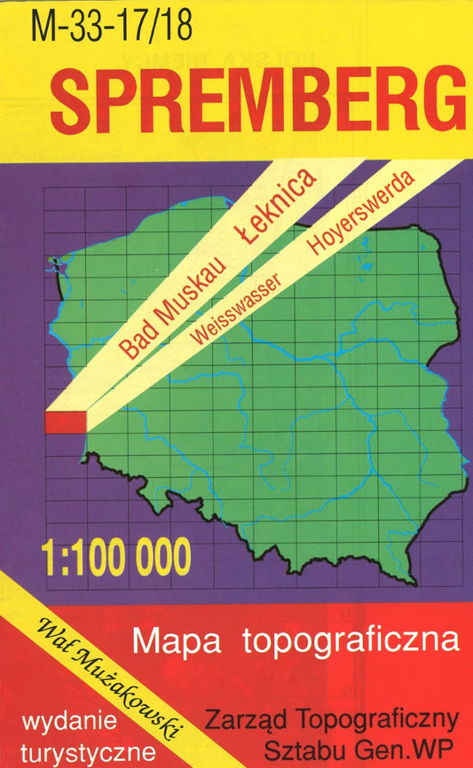 Spremberg 1:100,000 Mapa Topograficzna Polski # M-33-17/18