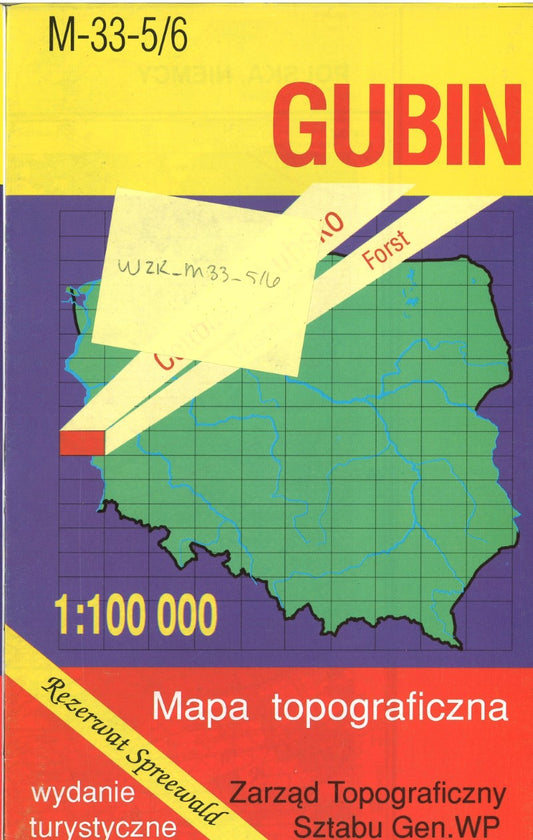 Gubin 1:100,000 Mapa Topograficzna Polski # M-33-5/6
