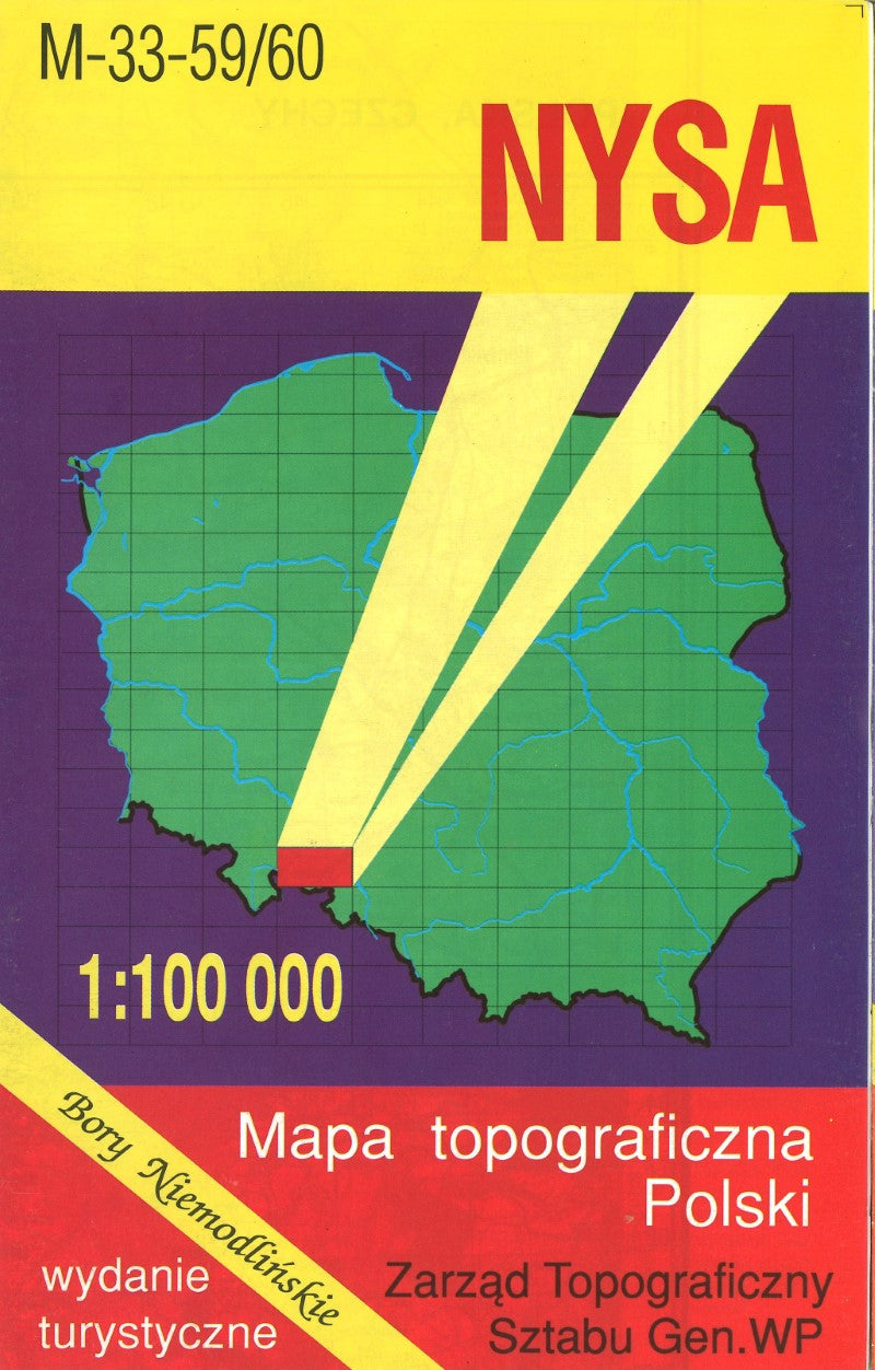 Nysa 1:100,000 Mapa Topograficzna Polski # M-33-59/60