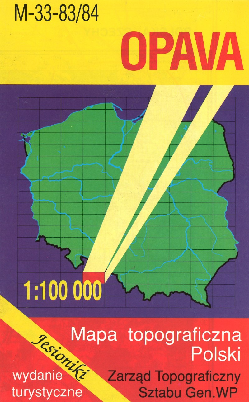 Opava 1:100,000 Mapa Topograficzna Polski # M-33-83/84