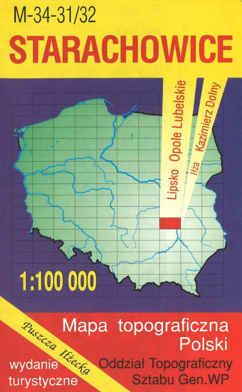 Starachowice 1:100,000 Mapa Topograficzna Polski # M-34-31/32