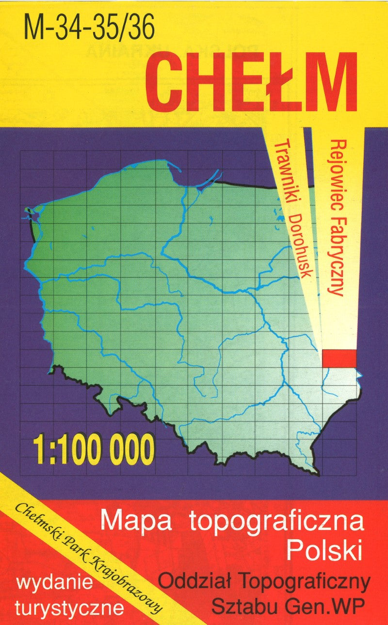 Chelm 1:100,000 Mapa Topograficzna Polski # M-34-35/36