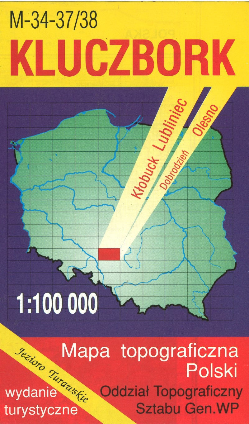 Kluczbork 1:100,000 Mapa Topograficzna Polski # M-34-37/38