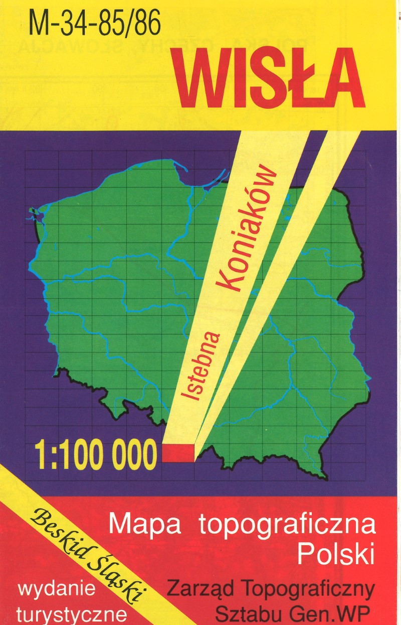 Wisla 1:100,000 Mapa Topograficzna Polski # M-34-85/86