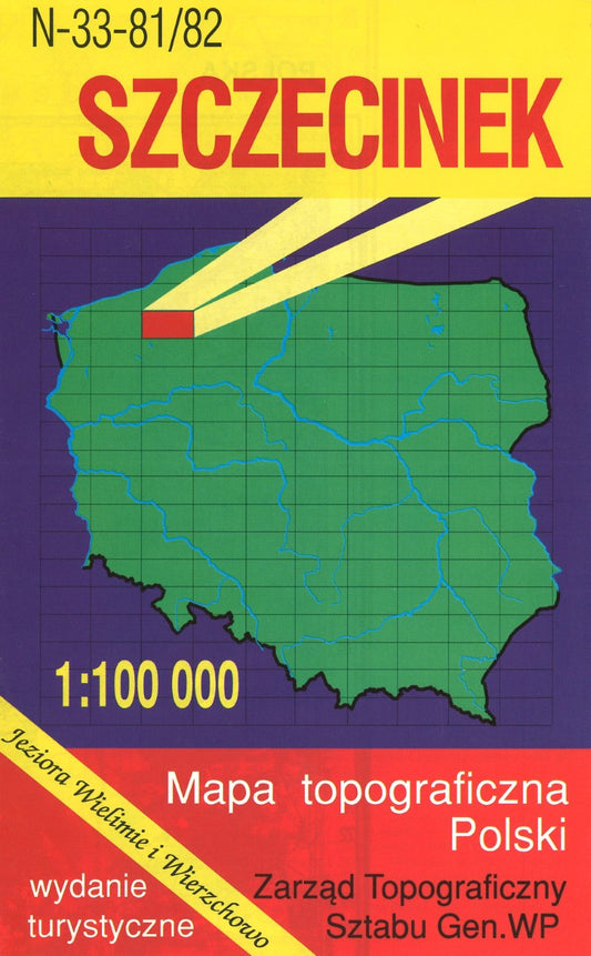 Szcecinek 1:100,000 Mapa Topograficzna Polski # N-33-81/82