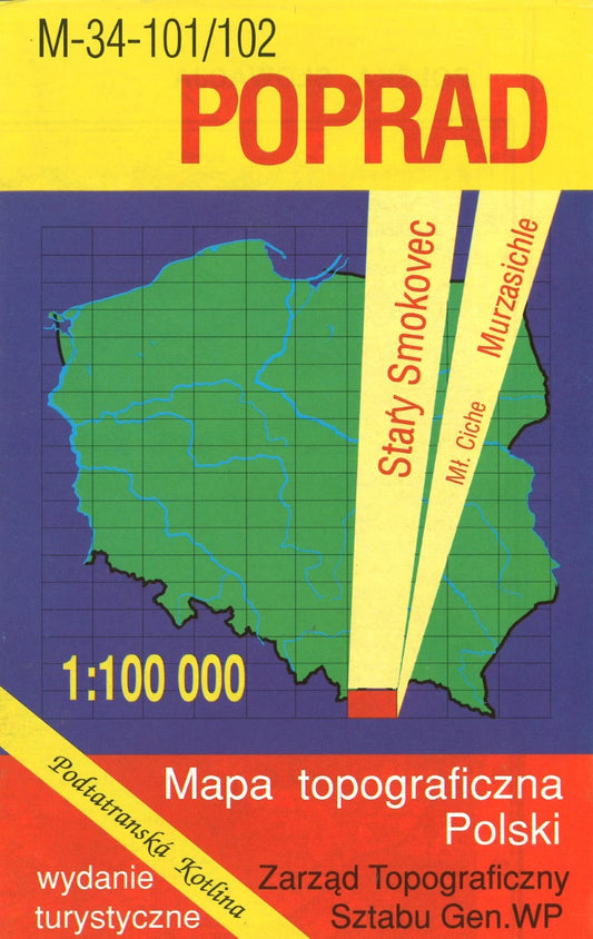 Poprad 1:100,000 Mapa Topograficzna Polski # M-34-101/102