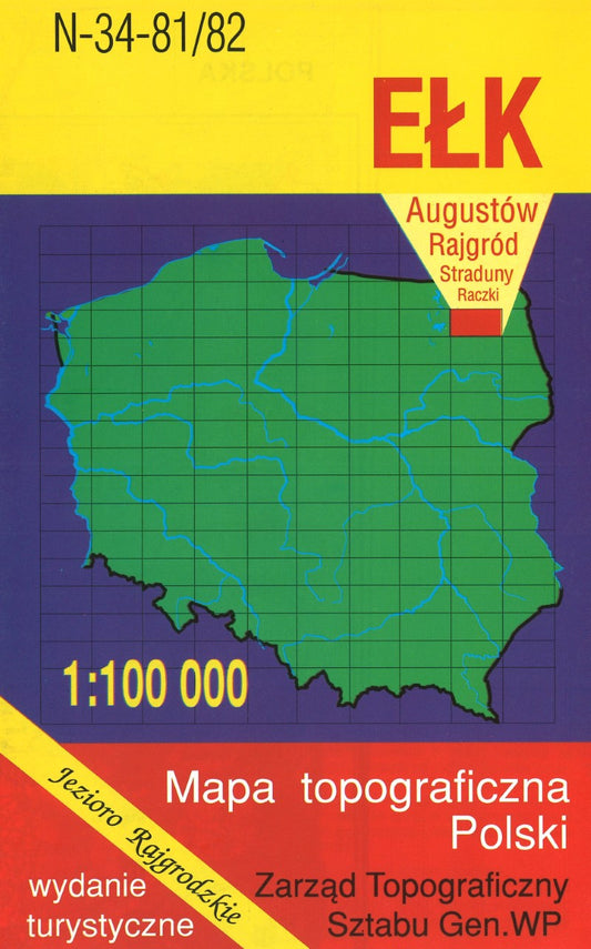 Elk 1:100,000 Mapa Topograficzna Polski # N-34-81/82