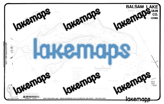 Washburn County, WI - BALSAM - Lakemap - 20205