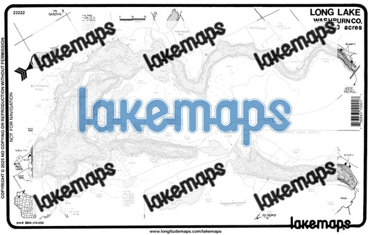 Washburn County, WI - Long Lake - General Guide - Lakemap - 23222