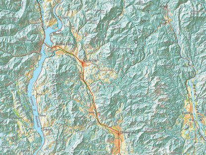 Washington Land Cover Fine Art Print Map