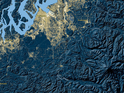 Washington at Night Map