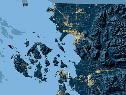 Washington at Night Map