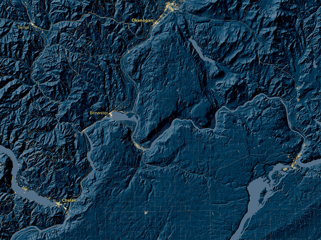 Washington at Night Map