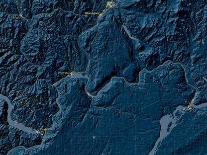 Washington at Night Map