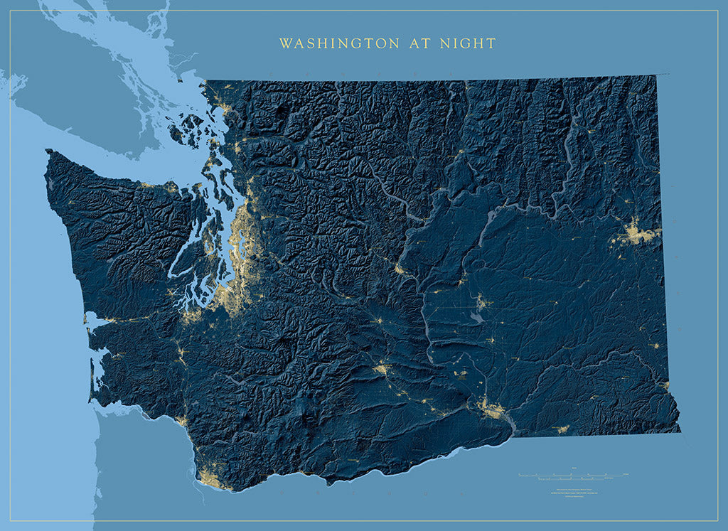 Washington at Night Map