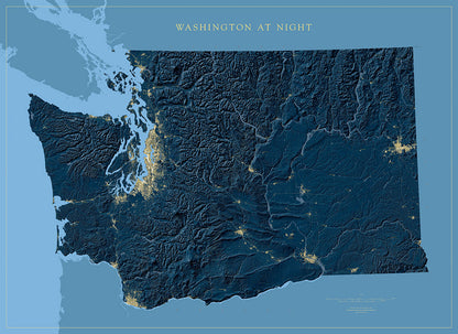 Washington at Night Map