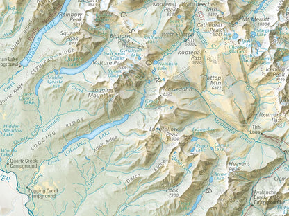 Waterton–Glacier International Peace Park Landscape Fine Art Print Map