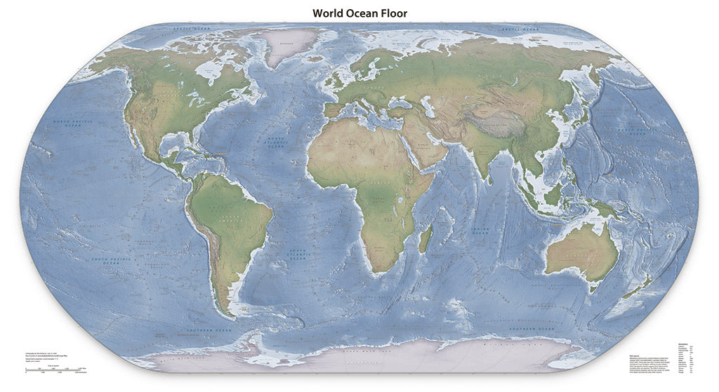 World Ocean Floor - Laminated