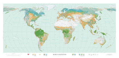 World Vegetation Fine Art Print Map