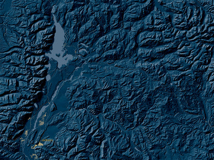 Wyoming at Night Fine Art Print Map