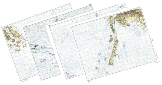 Xining (China) 4-Sheet Map Set - Soviet Military City Plans