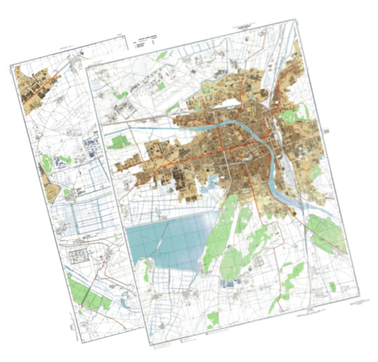 Xuzhou / Suchow (China) 2-Sheet Set - Soviet Military City Plans