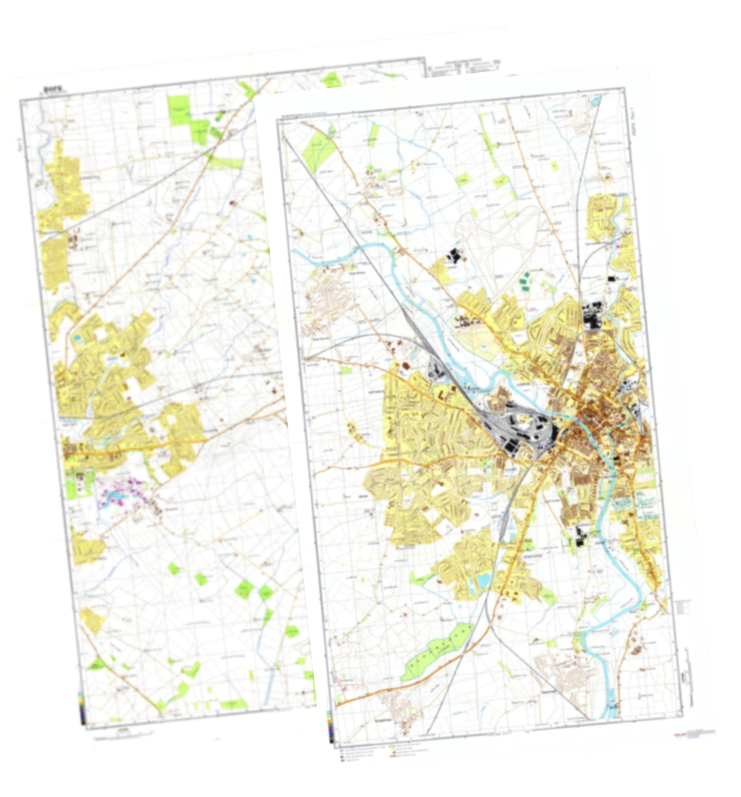 York (UK) 2-Sheet Set - Soviet Military City Plans