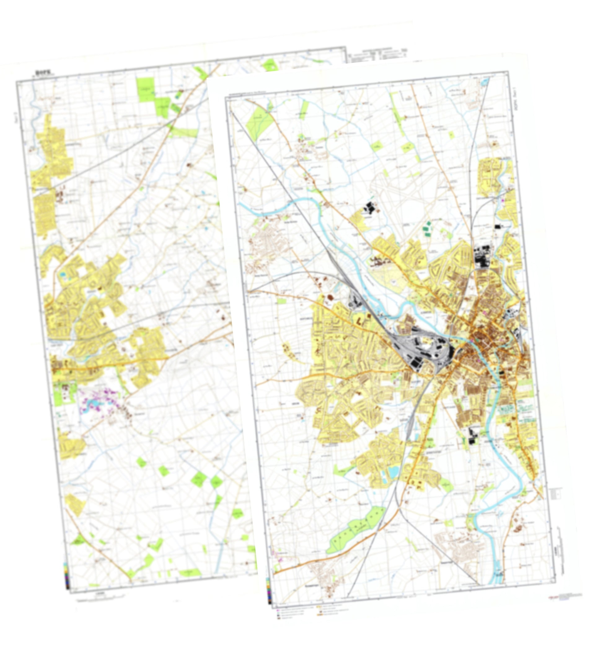 York (UK) 2-Sheet Set - Soviet Military City Plans