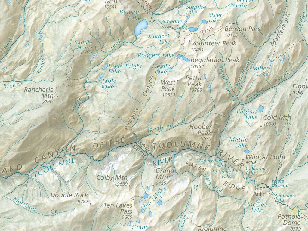 Yosemite National Park Landscape Fine Art Print Map