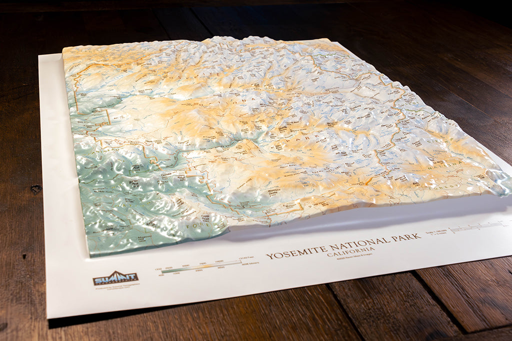 Yosemite National Park Raised Relief Map