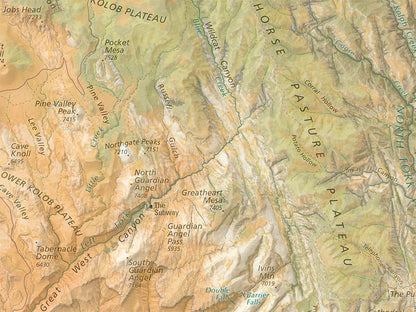 Zion National Park Landscape Fine Art Print Map