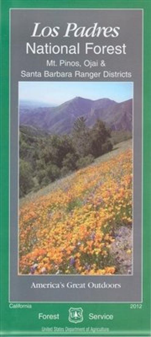 Mt. Pinos, Ojai & Santa Barbara Ranger Districts Map - Los Padres National Forest Map