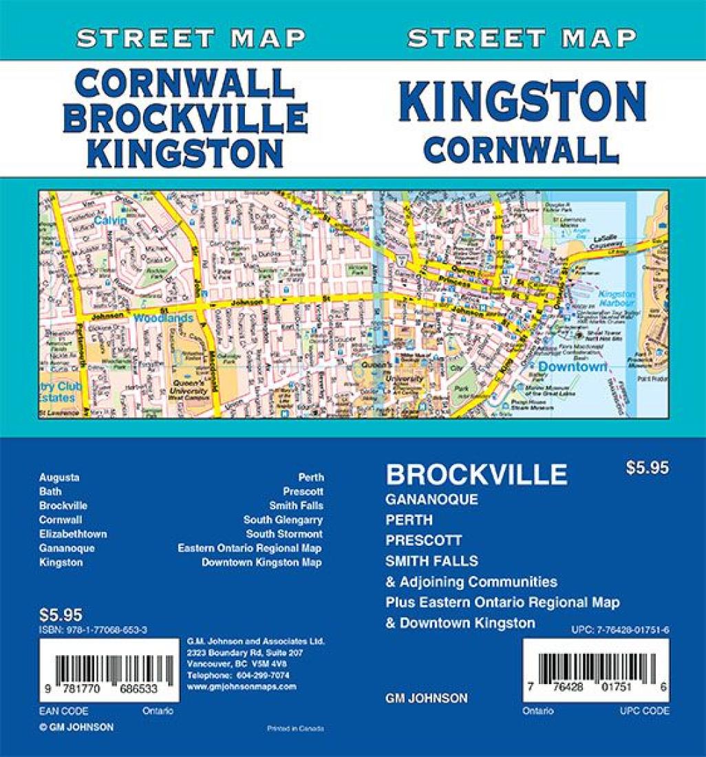 Kingston / Cornwall / Brockville / Smith Falls, Ontario Street Map