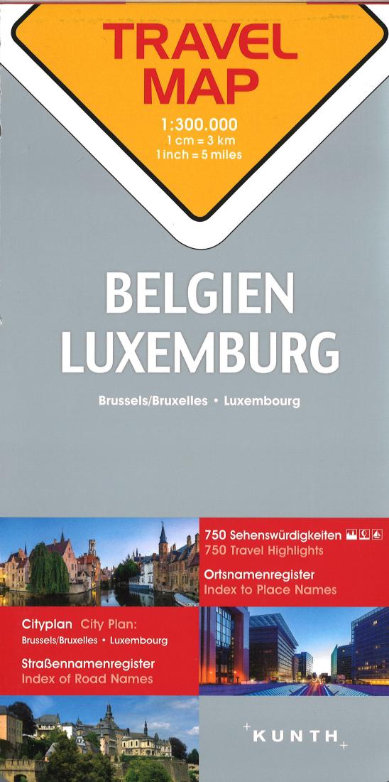 Belgien Luxembourg : travel map 1:300 000 = Belgium Luxembourg : travel map 1:300 000