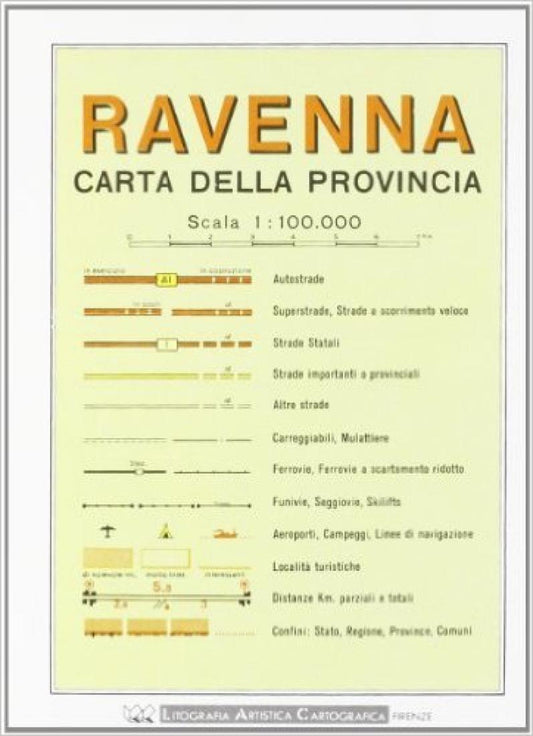 Ravenna : carta della provincia : scala 1:100.000