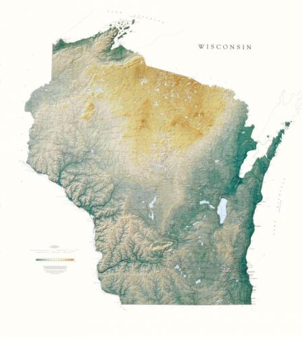 Wisconsin [Physical, 47x43]