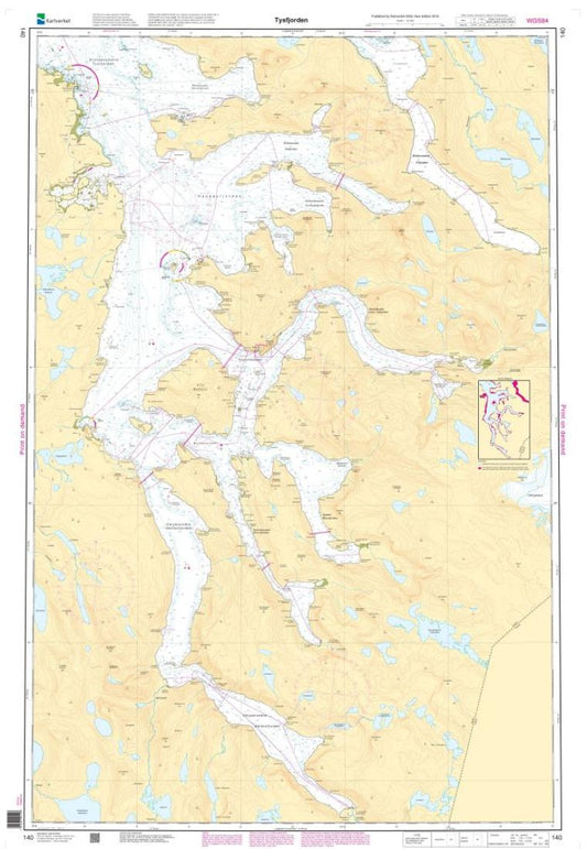 Tysfjorden - 140 - Norway Kartverket Nautical Charts
