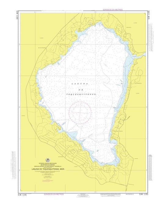LAGUNA DE TESQUESQUITENGO, MOR. - 1191 - Mexico Nautical Charts by SEMAR