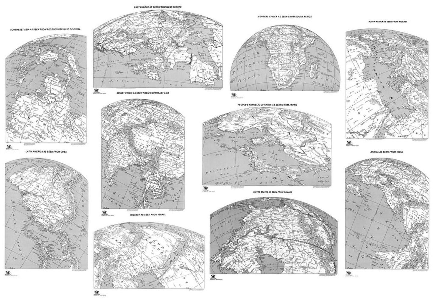 Global Perspective Maps, 11" x 16", set of 10