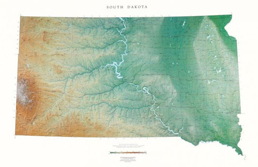 South Dakota [Physical, 37x56, Laminated]