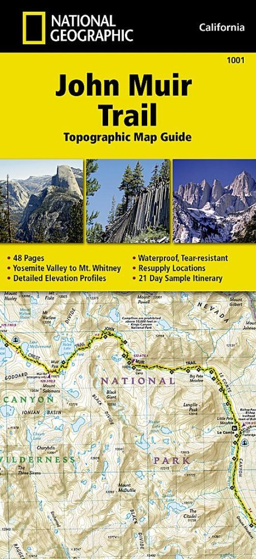 John Muir Trail : topographic map guide