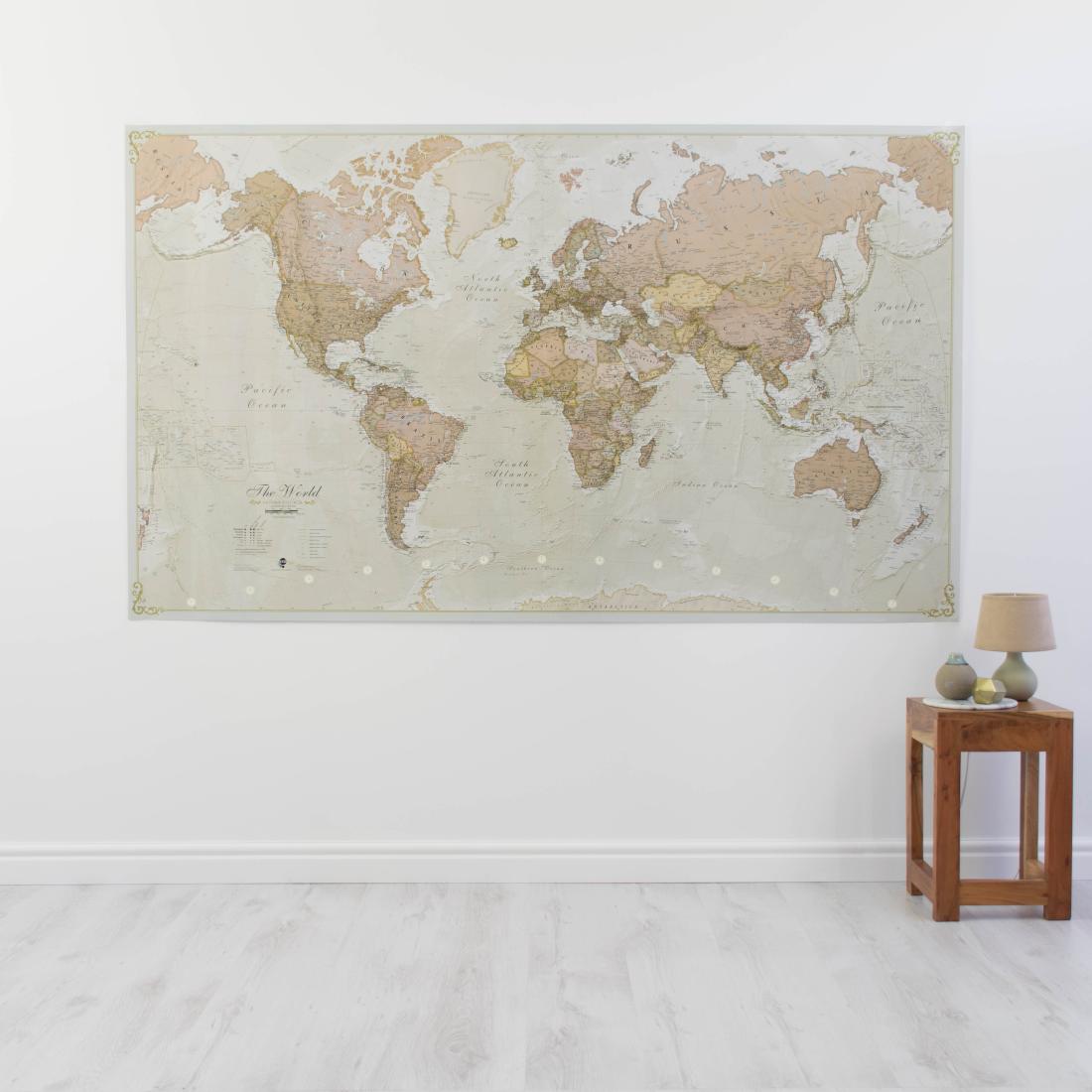 Antique World Laminated - Huge