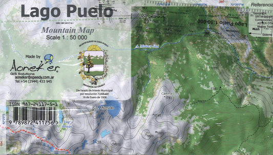 Lago Puelo Mountain Map