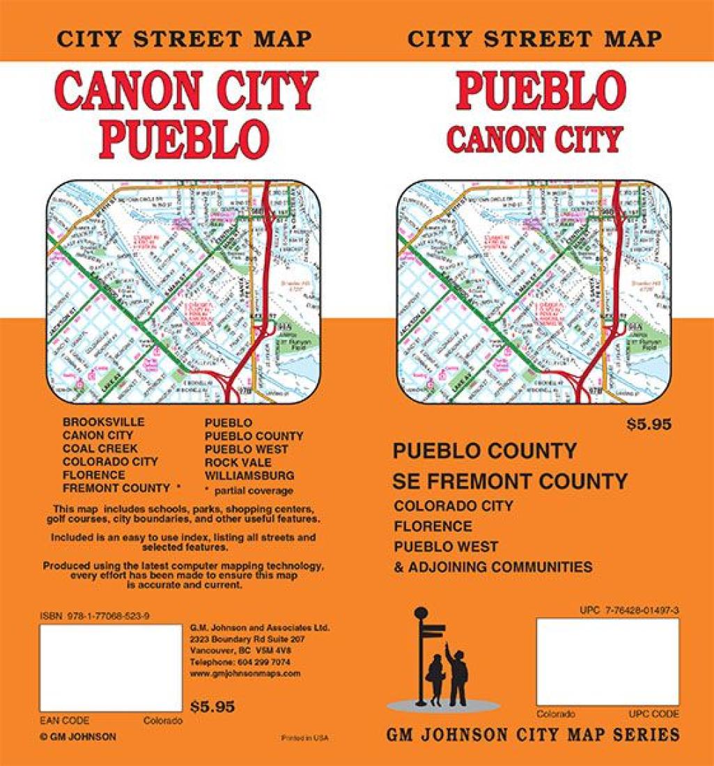 Pueblo : Canon City : city street map = Canon City : Pueblo : city street map