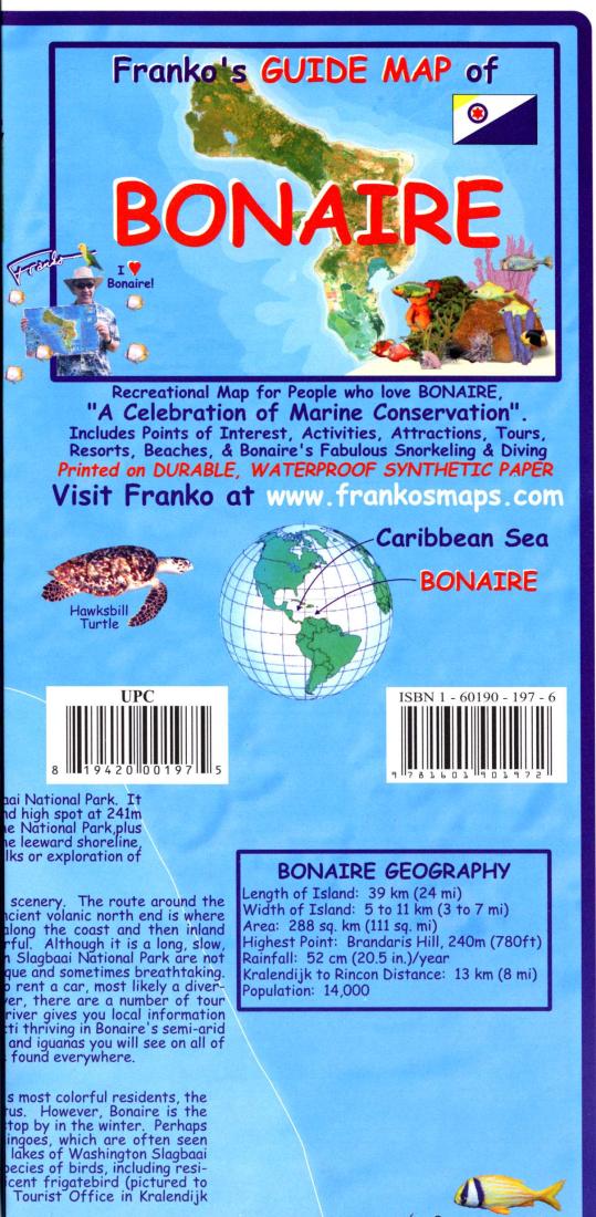 Franko's guide map of Bonaire