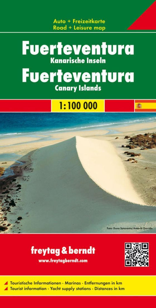 Fuerteventura : Kanarische Inseln : Auto + Freizeitkarte : 1:100 000 = Fuerteventura : Canary Islands : Road + Leisure map : 1:100 000 = Fuerteventura : Islas Canarias : Map de rutas + del ocio : 1:100 000 = Fuerteventura : Iles Canaries : Carte rout