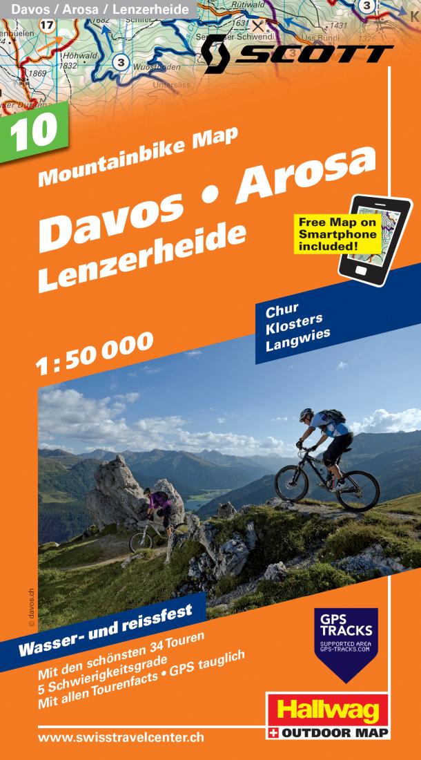 Davos : Arosa : Lenzerheide : mountainbike map : 10