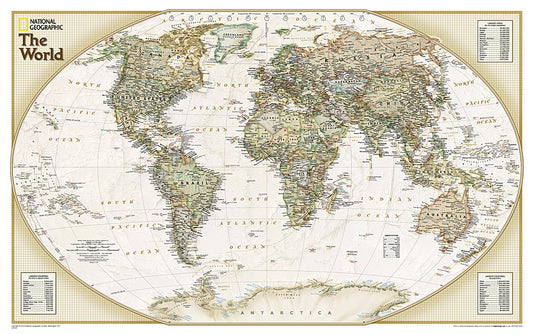 Executive World Wall Map Explorer Edition - Sleeved