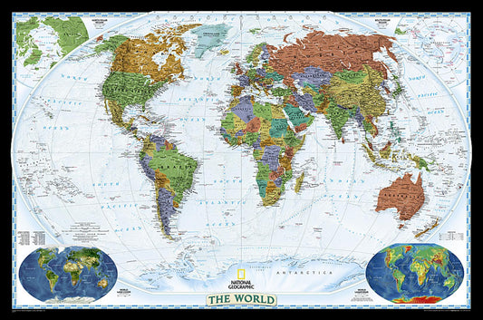 World Decorator Enlarged Wall Map - Laminated (73" x 48")